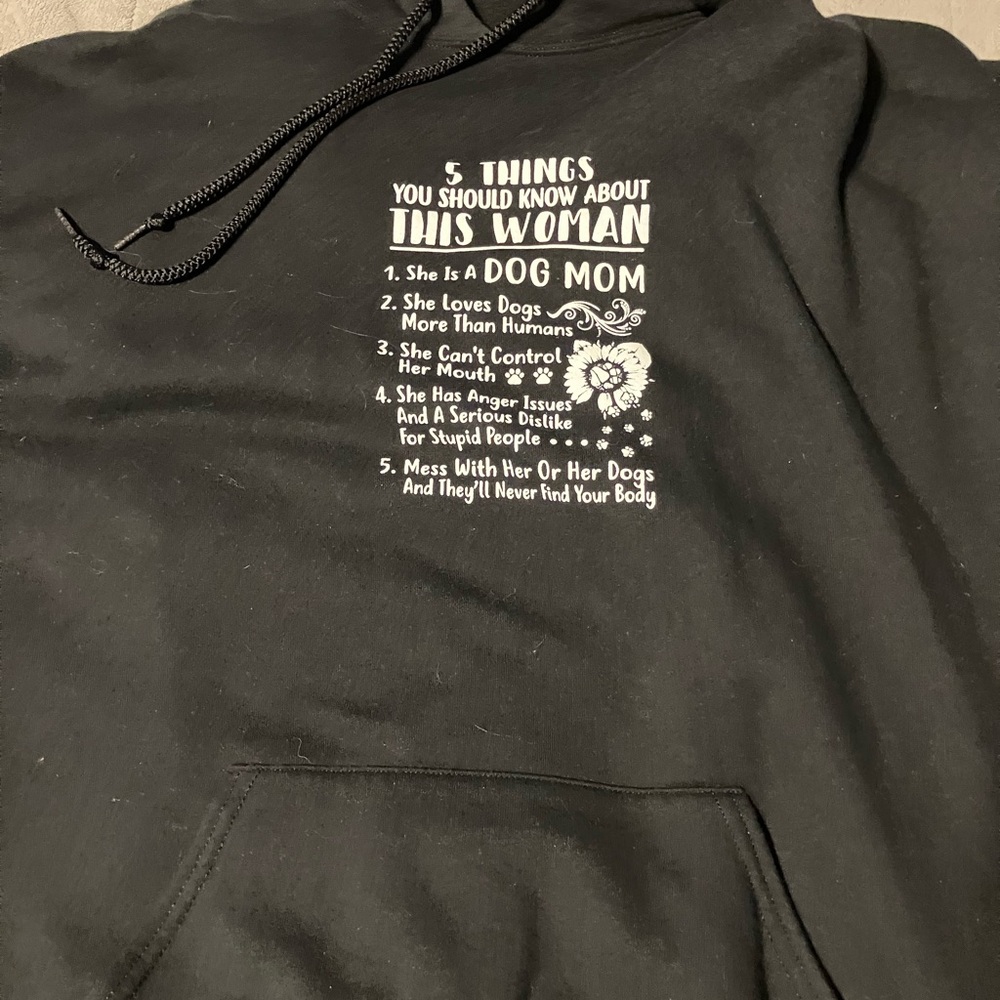 Dog Mom Black Hoodie